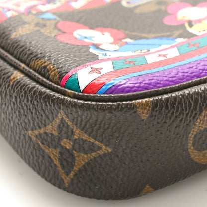 Louis Vuitton Monogram 2020 Christmas Animation Bumper Cars Mini Pochette Accessories Coquelicot 9 of 10