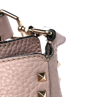 Valentino Garavani Pebbled Calfskin Small Rockstud Flip-Lock Messenger Bag Water Rose 11 of 13
