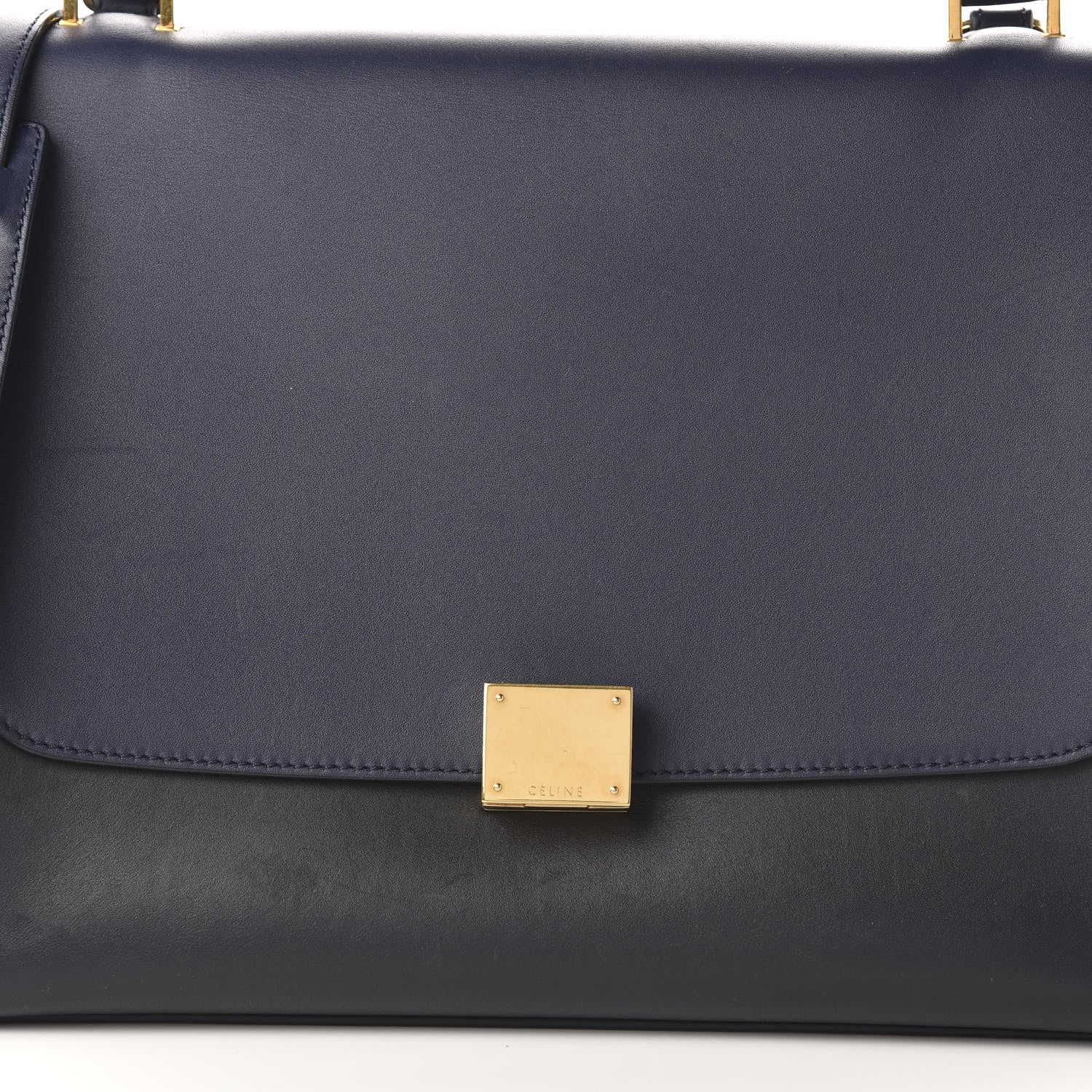 Celine Smooth Calfskin Medium Tri-Color Trapeze Ink 9 of 10