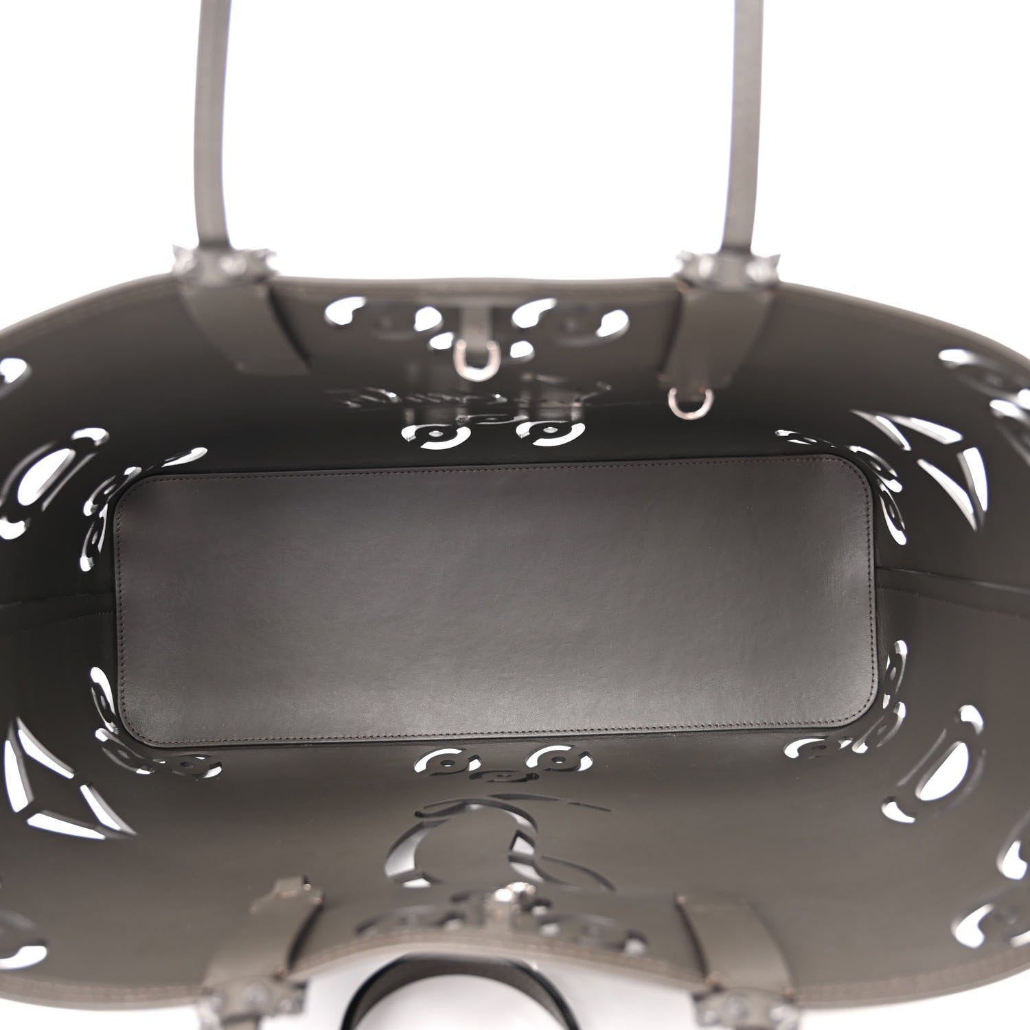 Christian Louboutin Calfskin Loubinthesky Perforated Cabata Tote Black 6 of 11