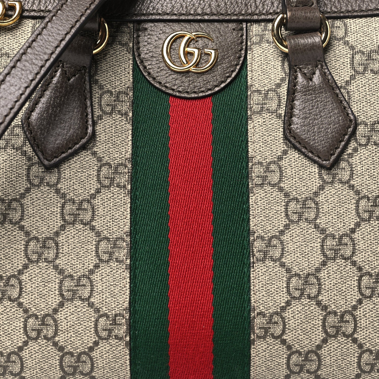 Gucci GG Supreme Monogram Small Ophidia Tote Bag Brown 8 of 14