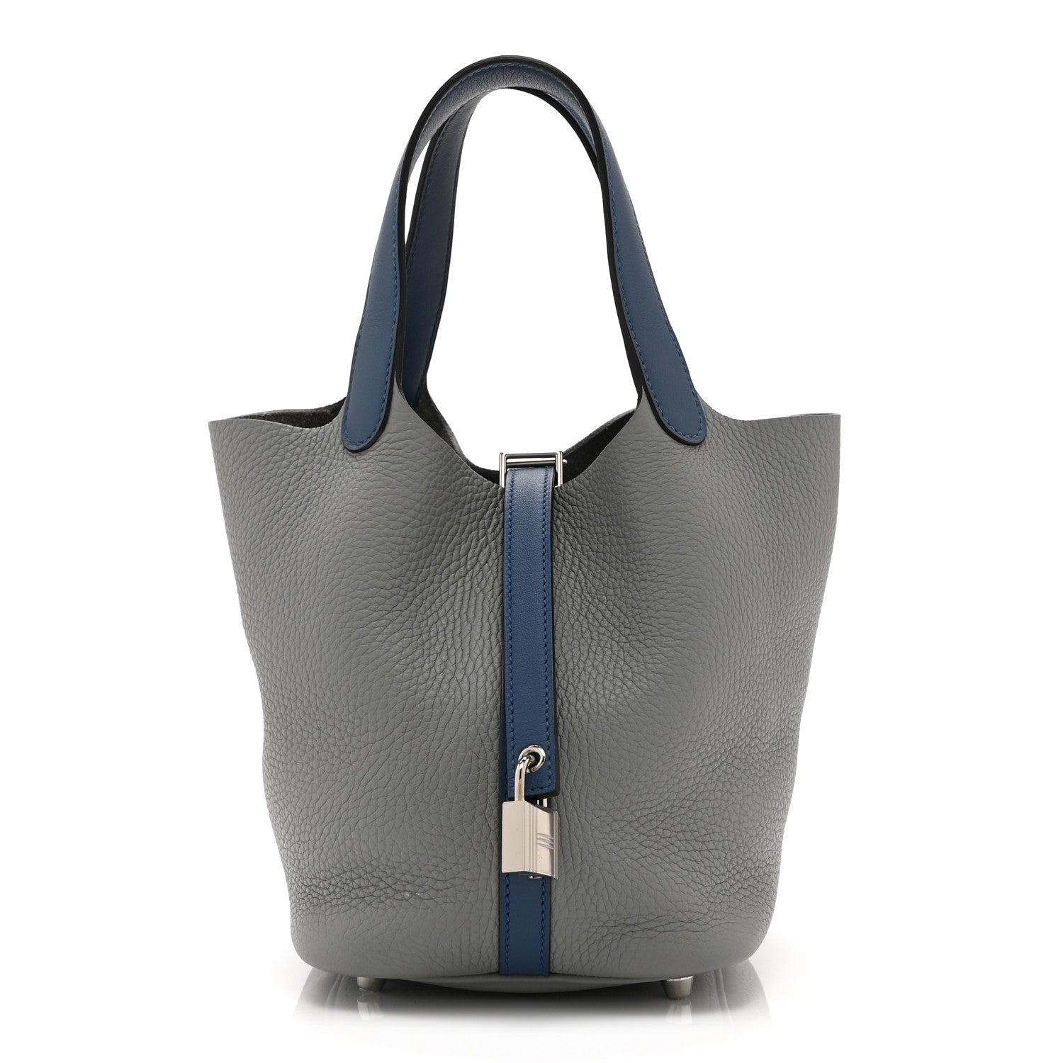 Hermes Taurillon Clemence Picotin Lock 18 PM Gris Mouette Bleu Agate 1 of 10