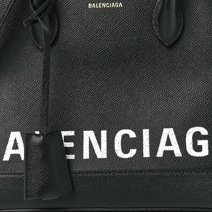 Balenciaga Signature Grained Calfskin Logo S Ville Top Handle Bag Black 9 of 12