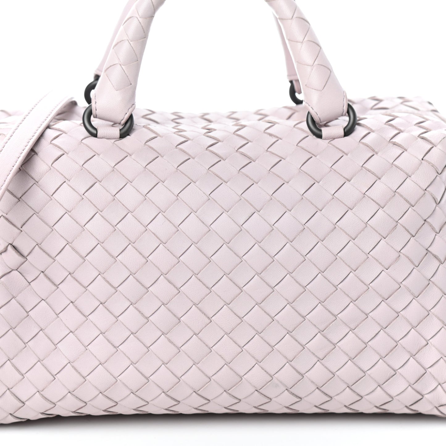 Nappa Intrecciato Mini Top Handle Bag Rose Buvard