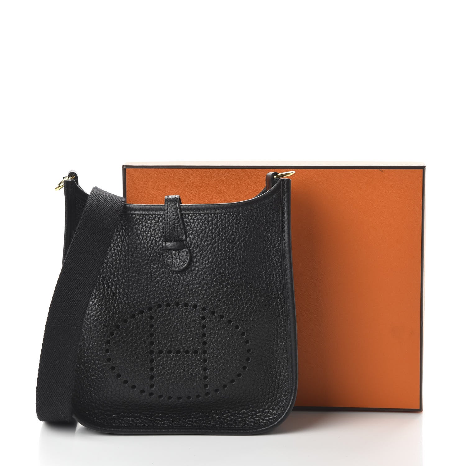 Hermes Taurillon Clemence Evelyne TPM Black 10 of 10