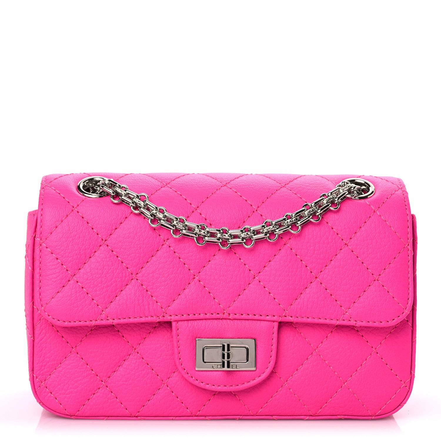 Chanel Goatskin Quilted 2.55 Reissue Mini Flap Fluorescent Pink 1 of 10