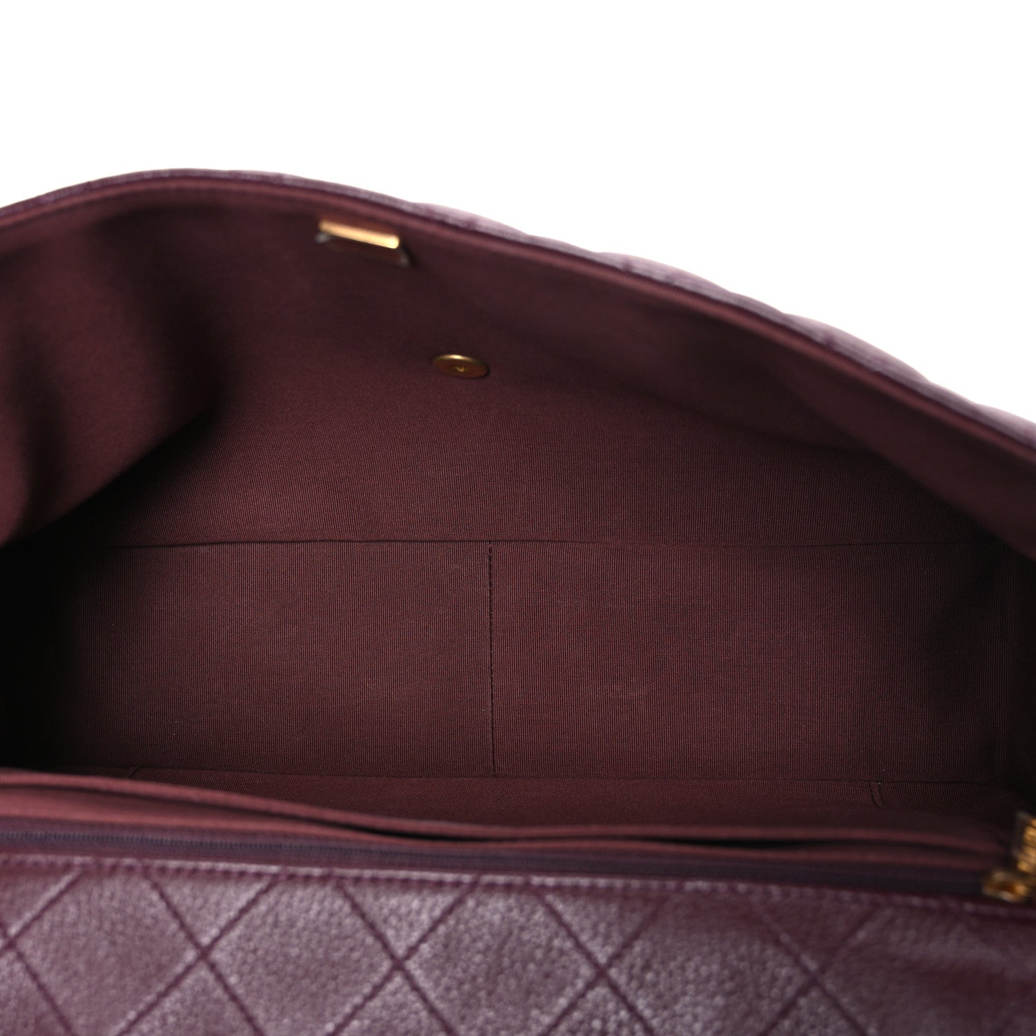 Chanel Grained Calfskin Quilted XXL Travel Flap Bag Burgundy 5 of 10