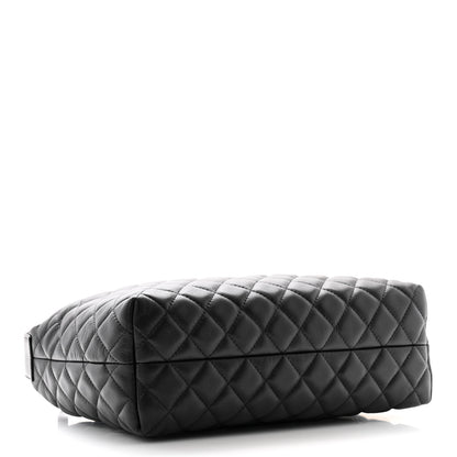 Chanel Lambskin Quilted Hobo Black 4 of 9