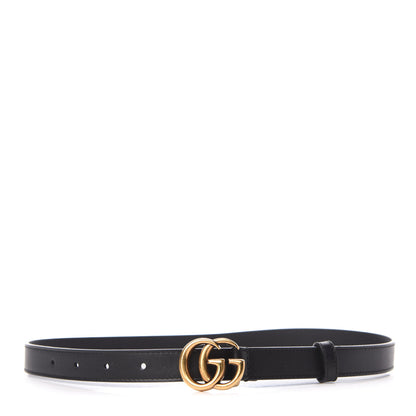 Gucci Calfskin Double G 20mm Belt 65 26 Black 1 of 5