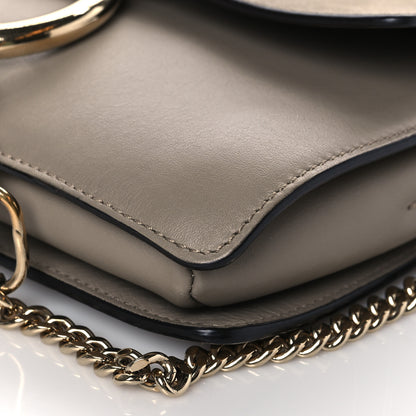 Chloe Suede Calfskin Small Faye Shoulder Bag Motty Grey 8 of 8