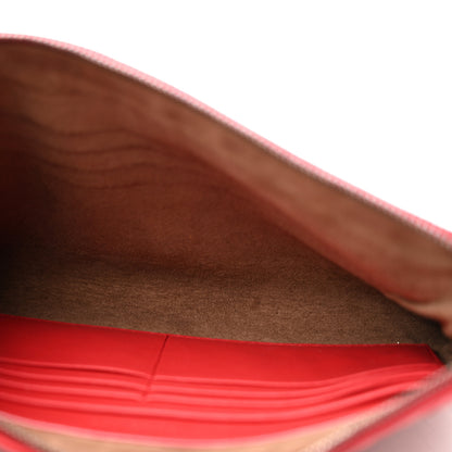 Bottega Veneta Nappa Intrecciato Biletto Chain Crossbody Red 5 of 11