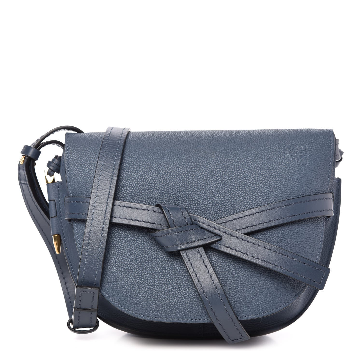 Loewe Grained Calfskin Mini Gate Crossbody Bag Steel Blue 1 of 9