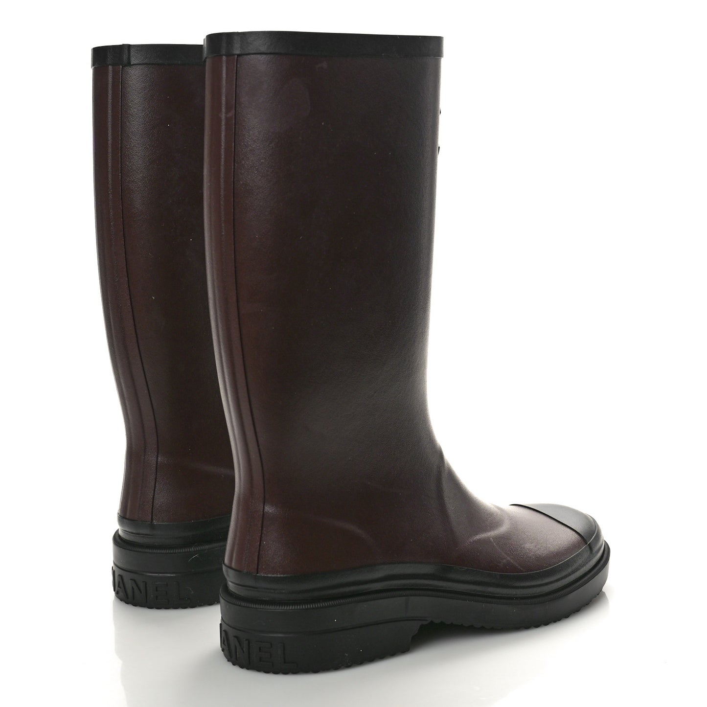 Caoutchouk CC High Boots 37 Burgundy Black