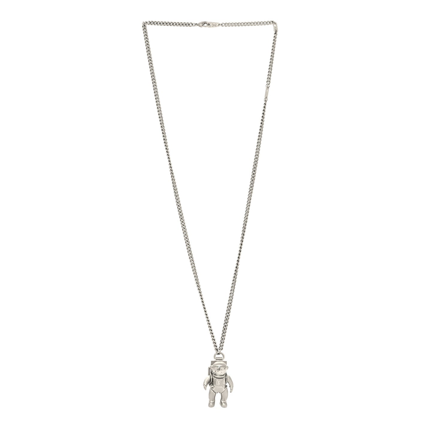 Palladium Galaxy Astronaut Necklace Silver