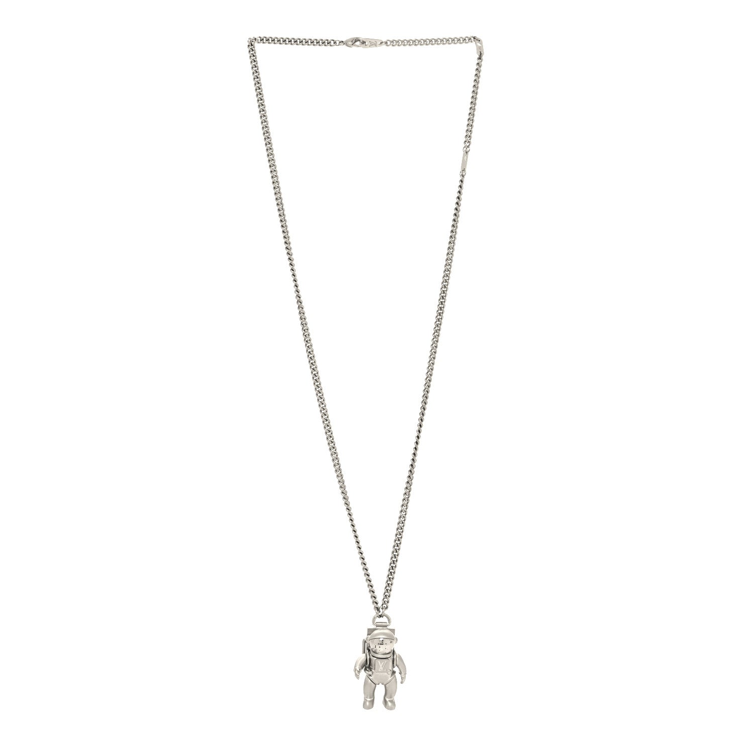 Louis Vuitton Palladium Galaxy Astronaut Necklace Silver 3 of 8