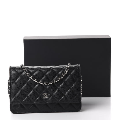 Chanel Caviar Quilted Wallet On Chain WOC Black 12 of 12