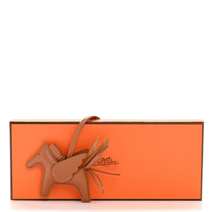 Hermes Milo Lambskin Grigri Rodeo Pegase Horse Bag Charm PM Gold 5 of 5