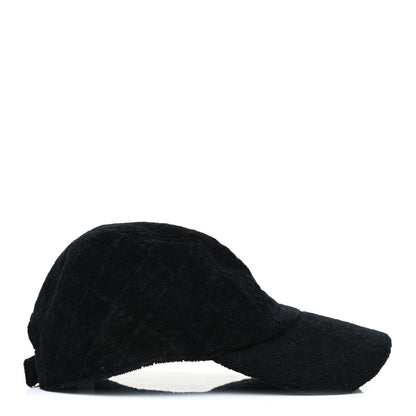 Chanel Terry Cotton CC Cap Hat M Black 4 of 9
