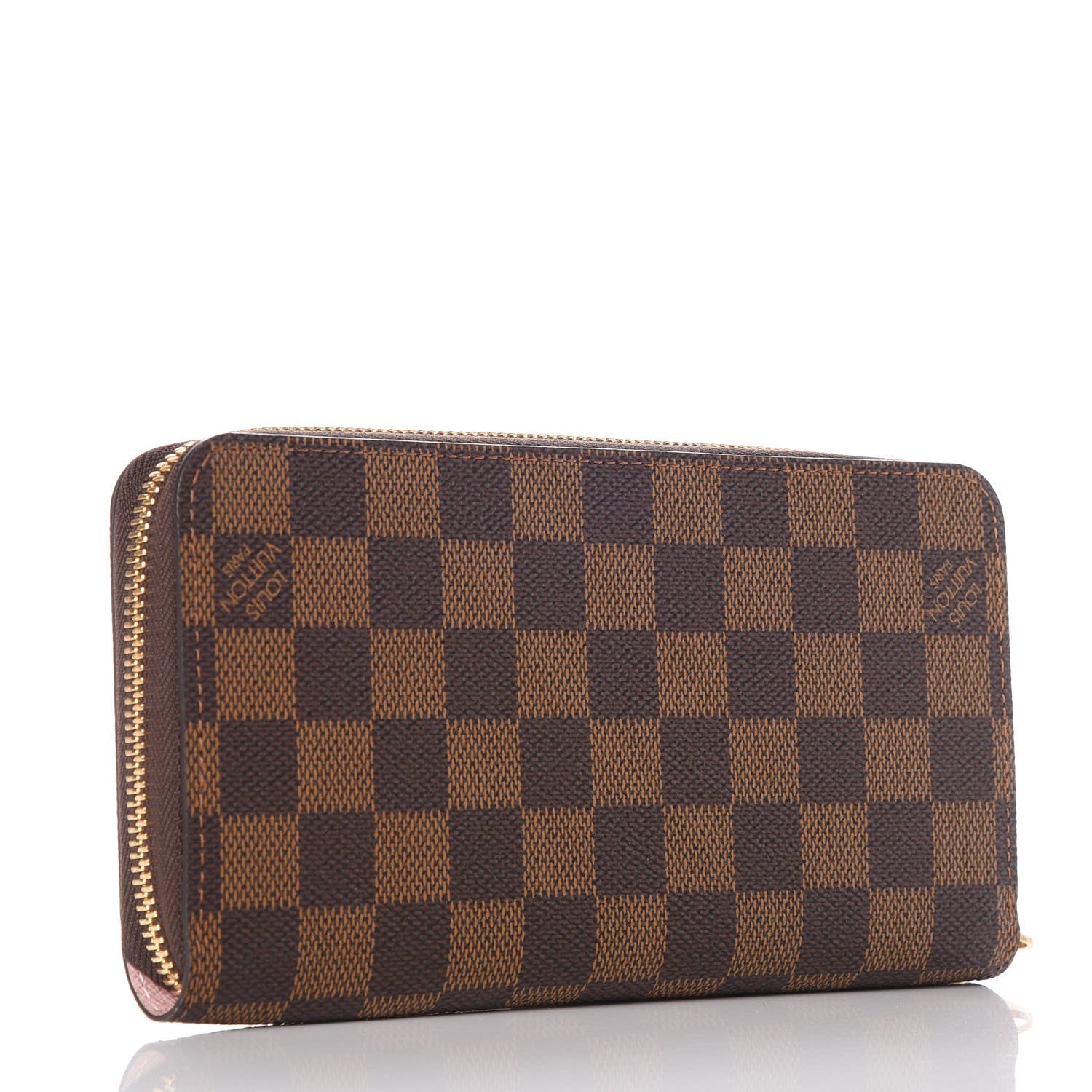 Louis Vuitton Damier Ebene Zippy Wallet Rose Ballerine 3 of 8