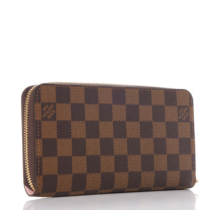 Louis Vuitton Damier Ebene Zippy Wallet Rose Ballerine 3 of 8