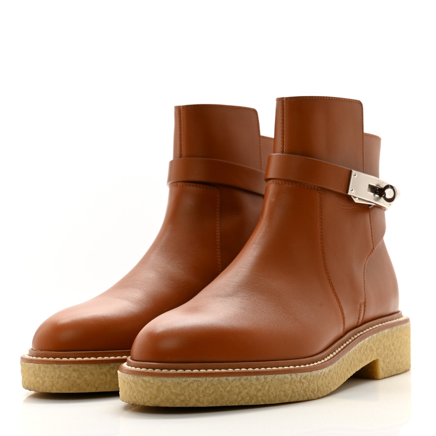 Heritage Calfskin History Ankle Boots 35.5 Naturel