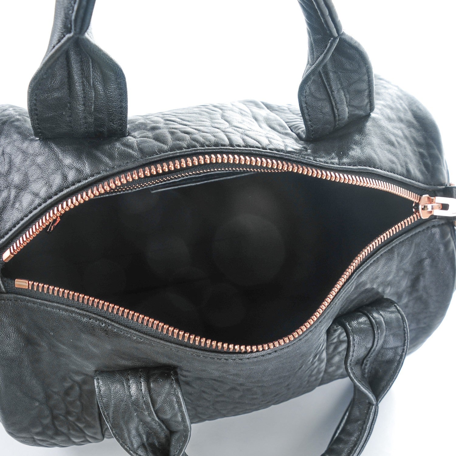 Alexander Wang Pebbled Lambskin Rocco Black Rose Gold Hardware 5 of 6