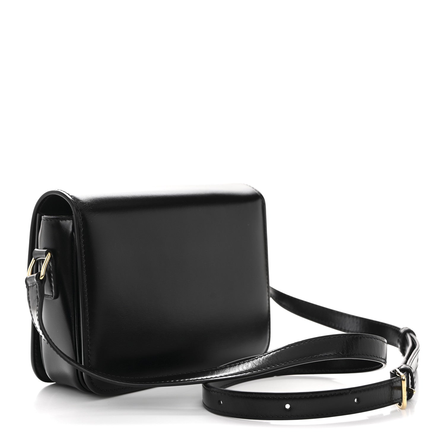 Celine Shiny Calfskin Teen Triomphe Black 3 of 10