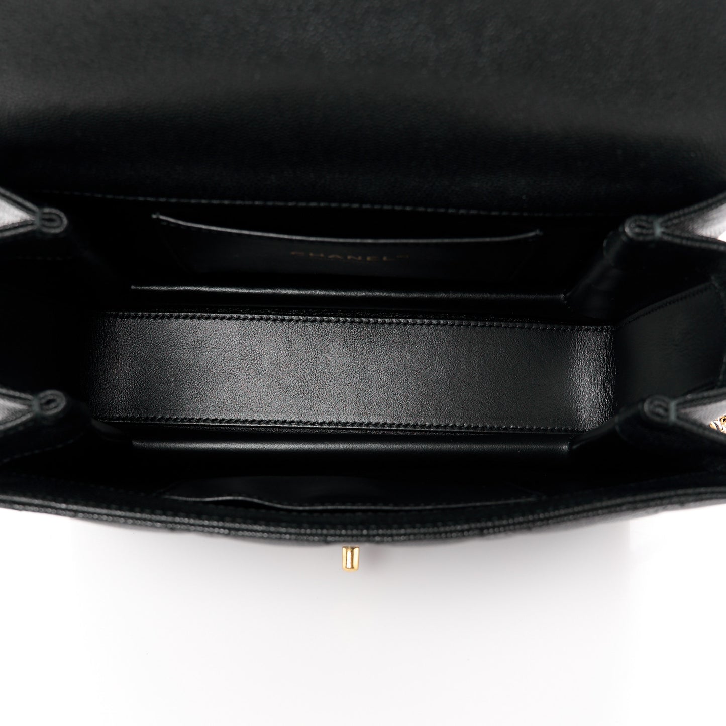 Caviar Quilted Coco First Flap Black