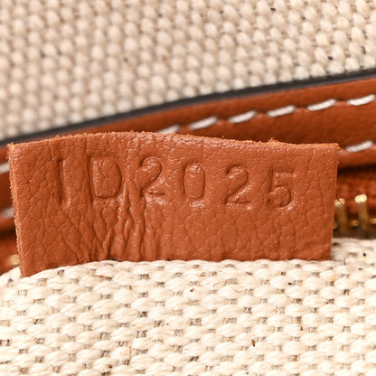 Moynat Calfskin Canvas M Tote PM Brown 9 of 12