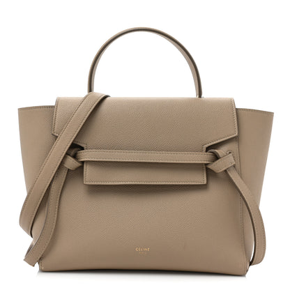 Celine Grained Calfskin Micro Belt Bag Taupe 1 of 12