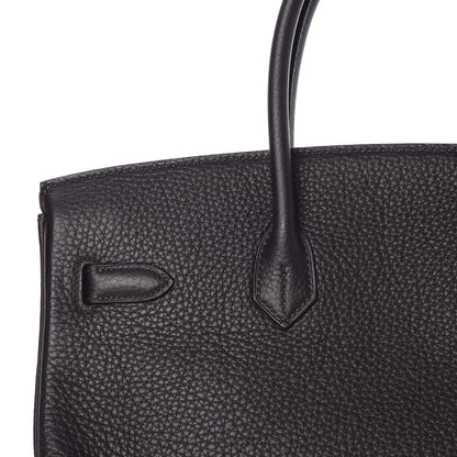 Hermes Taurillon Clemence Birkin 35 Prunoir 24 of 31