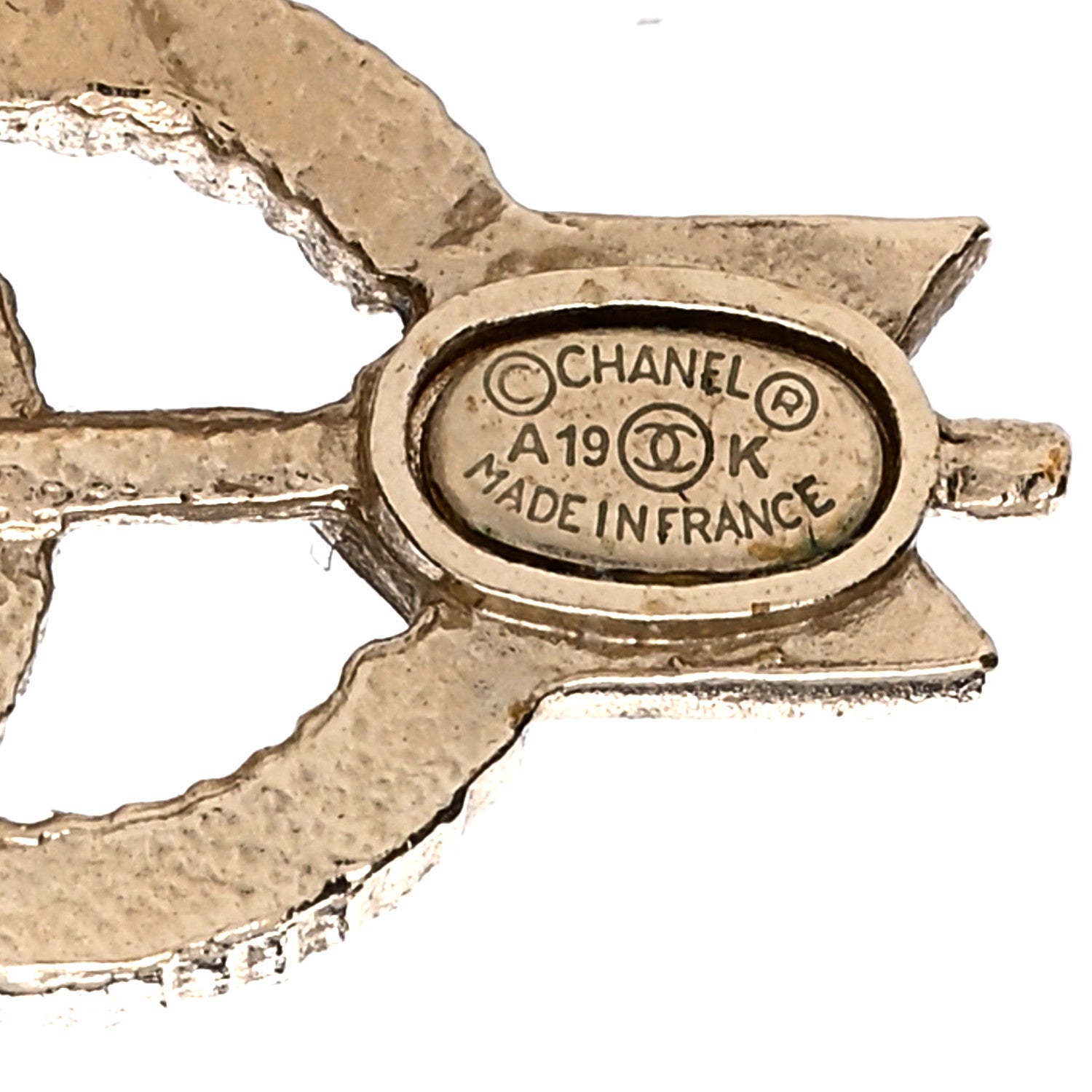 Chanel Metal Crystal CC Arrow Earrings Gold 4 of 4