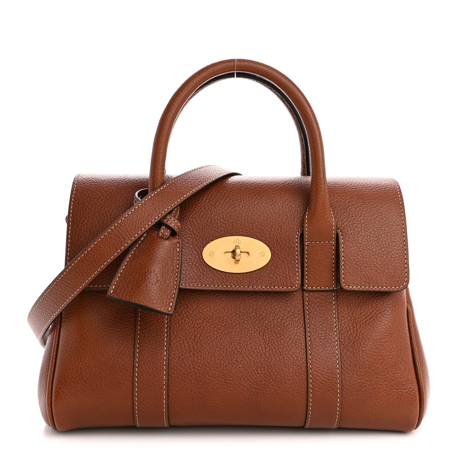 Mulberry Classic Grain Small Bayswater Satchel Oak 1 of 11