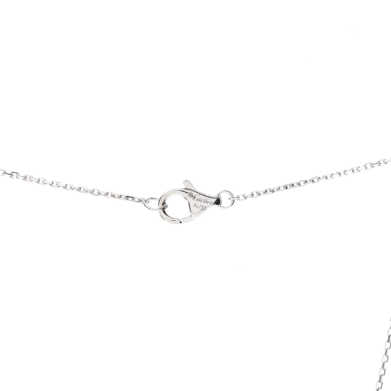Cartier 18K White Gold Diamond XS Amulette de Pendant Necklace 4 of 5