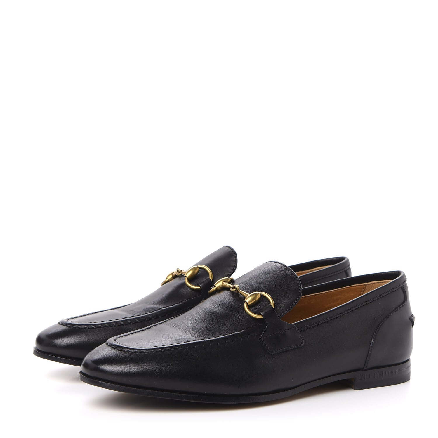 Gucci Calfskin Womens Jordaan Loafers 35 Black 3 of 10