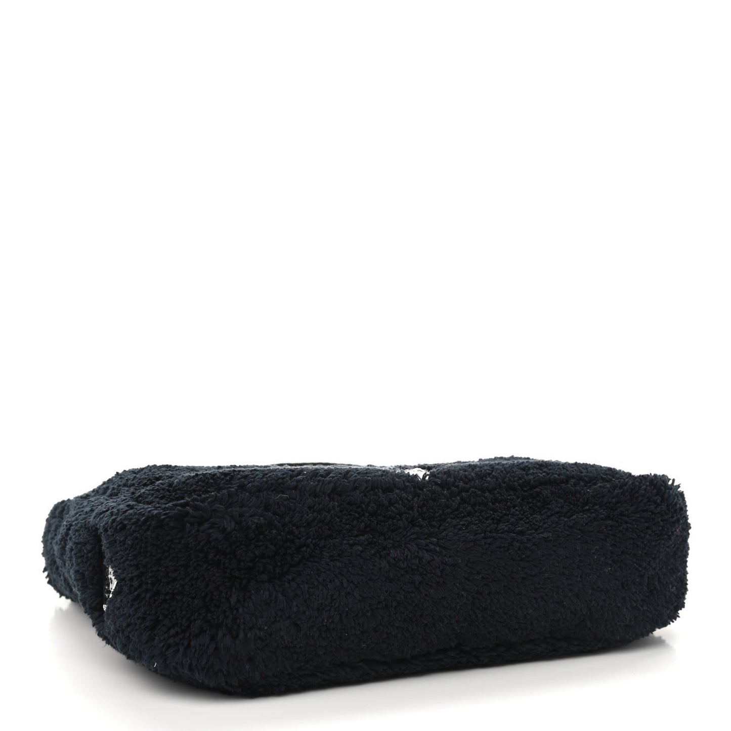 Terry Cloth Mini Re-Edition 2000 Bag Black White