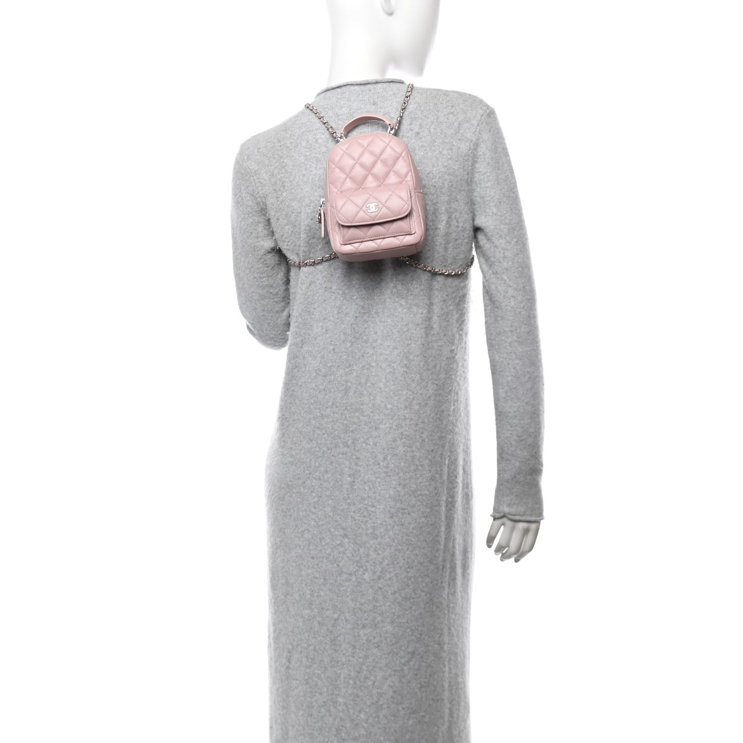 Caviar Quilted CC Mini Classic Backpack Pink