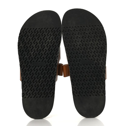 Hermes Calfskin Mens Chypre Sandals 43 Gold 7 of 11
