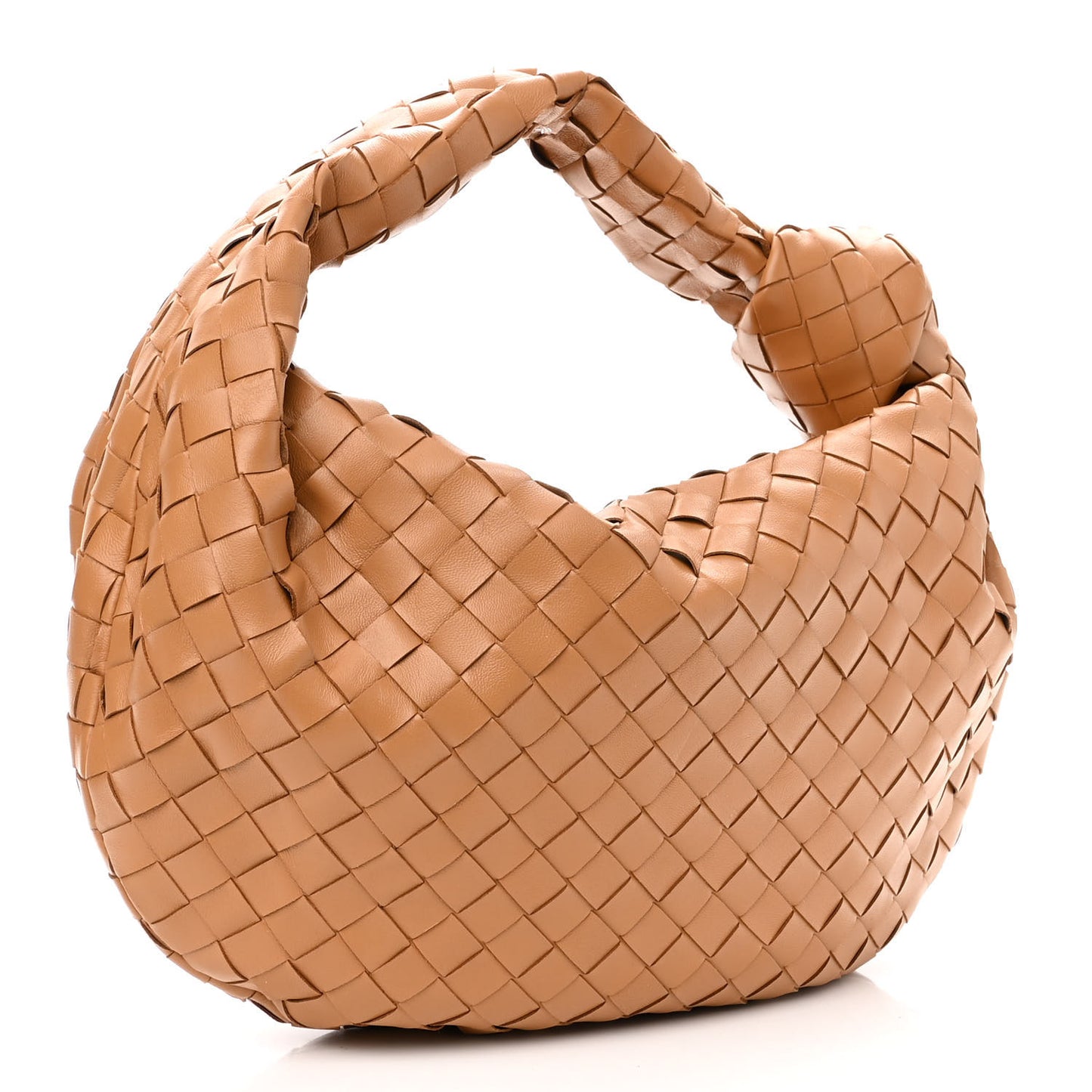 Nappa Intrecciato Teen Jodie Hobo Caramel