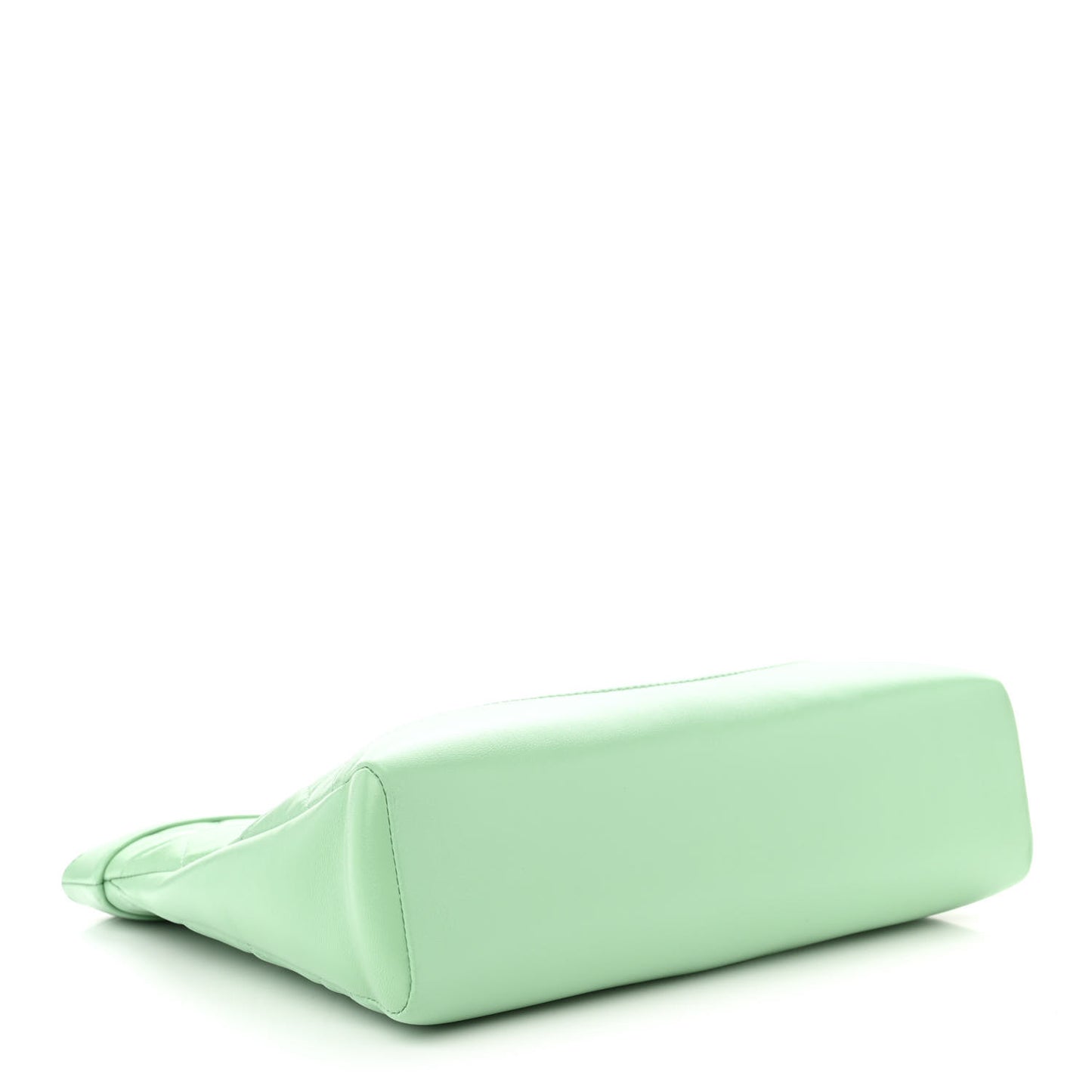 Shiny Lambskin Quilted Small 31 Shopping Bag Light Green
