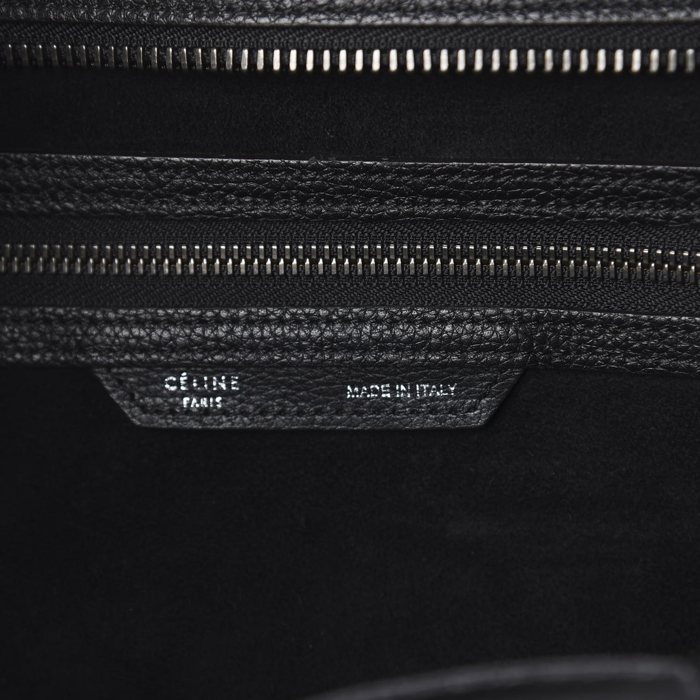 Drummed Calfskin Mini Luggage Black