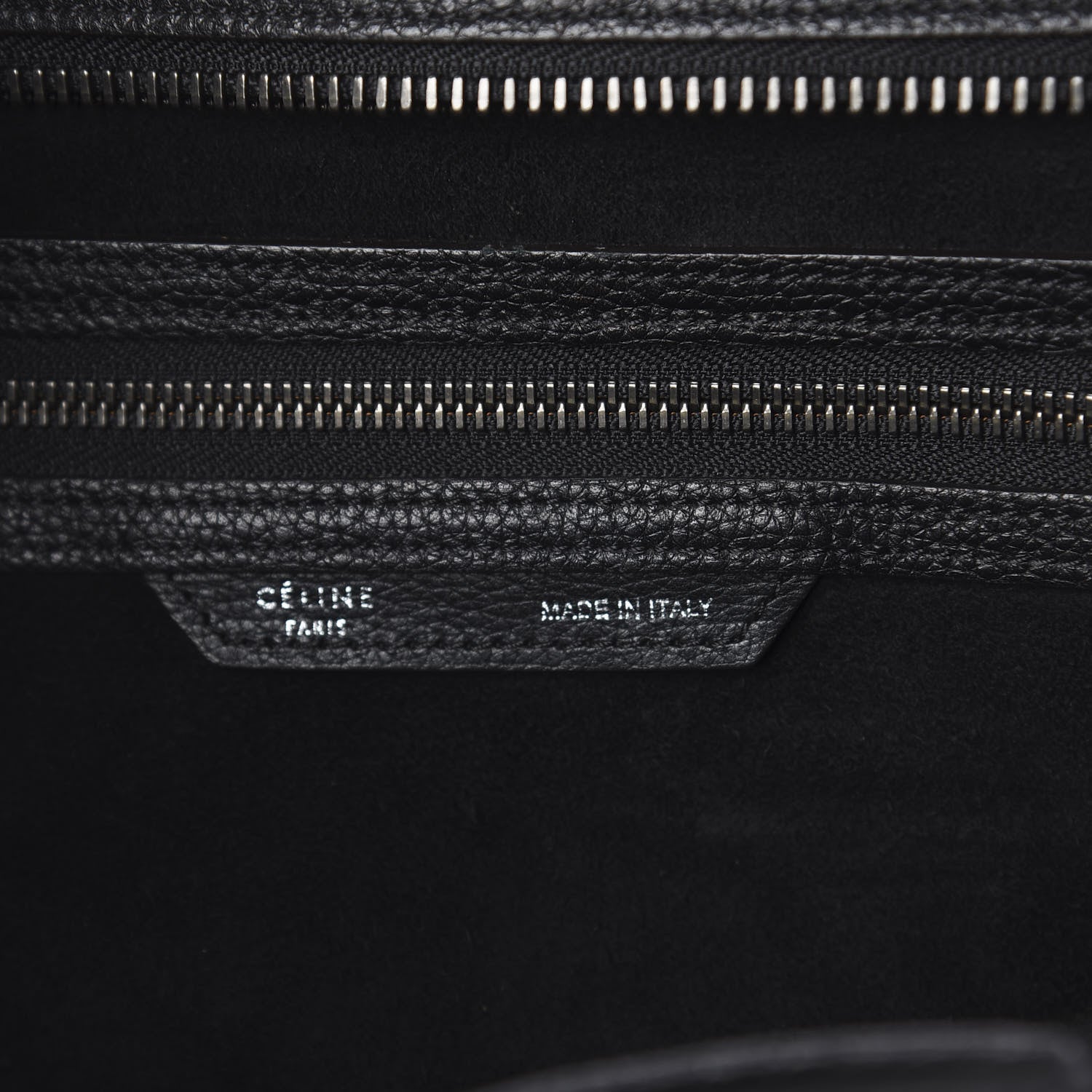 Celine Drummed Calfskin Mini Luggage Black 7 of 7