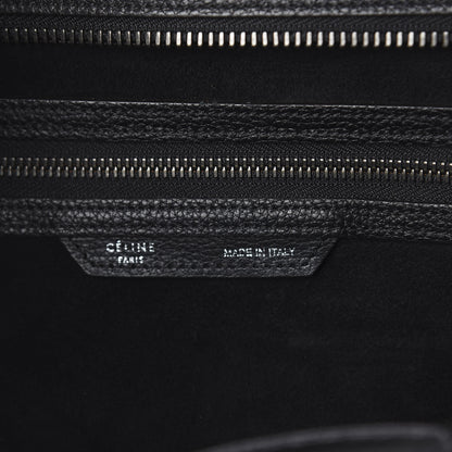 Celine Drummed Calfskin Mini Luggage Black 7 of 7