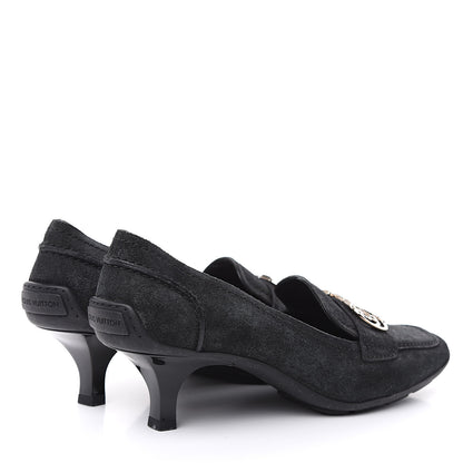 Louis Vuitton Suede Loafer Pump 41 Black 4 of 9