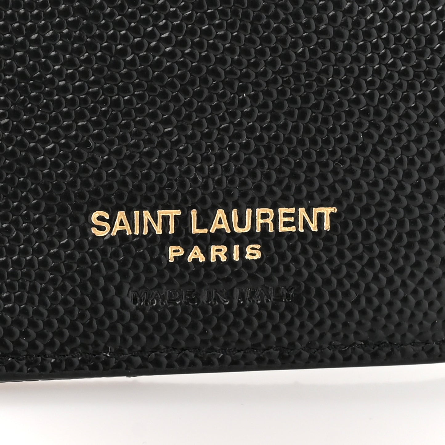 Grain De Poudre Matelasse Chevron Monogram Compact Wallet Black