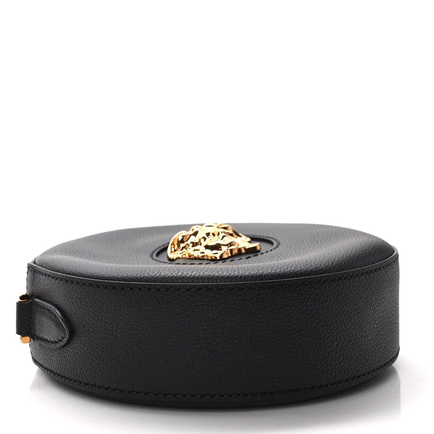 Calfskin La Medusa Round Camera Bag Black