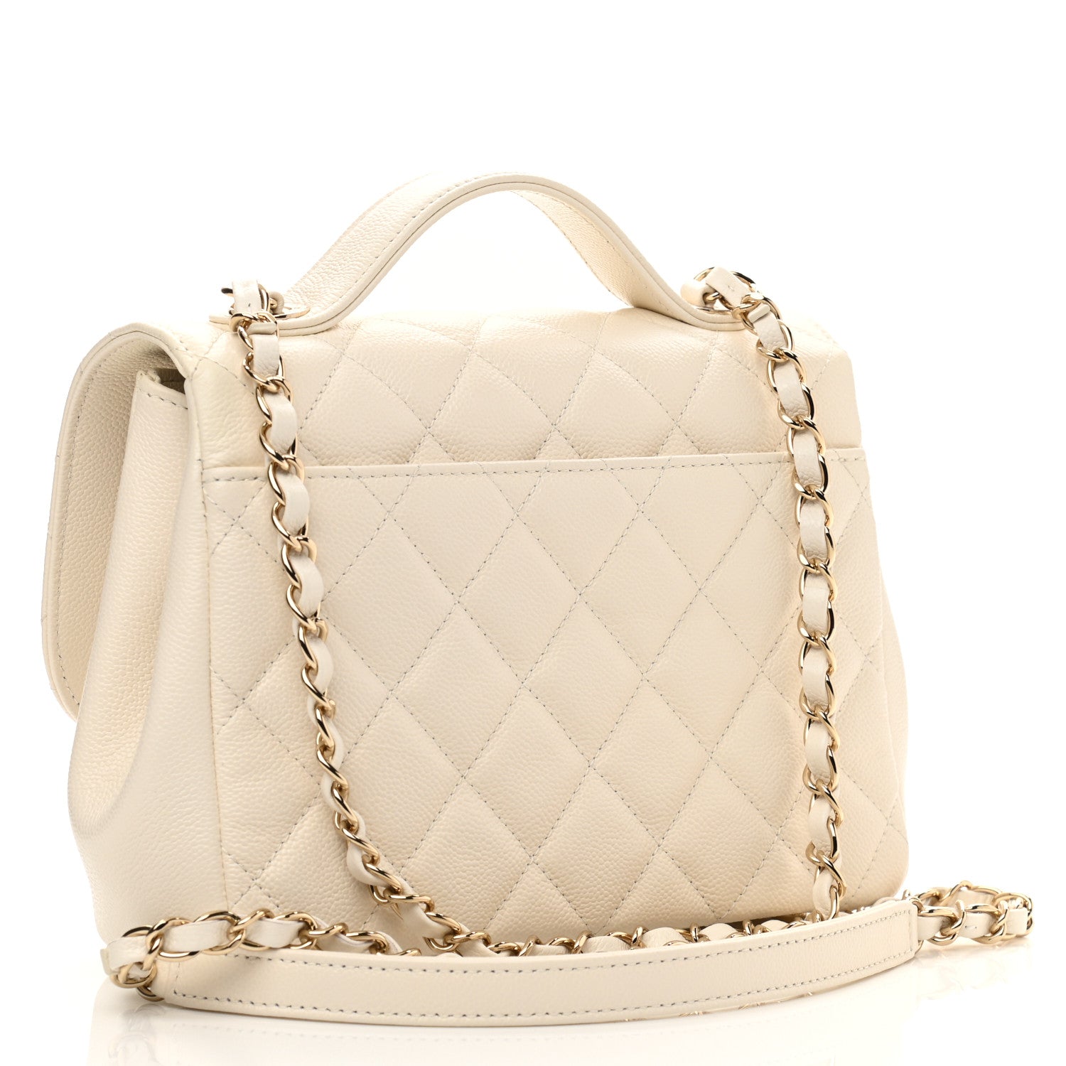 Chanel Caviar Quilted Medium Business Affinity Flap White 2 of 13