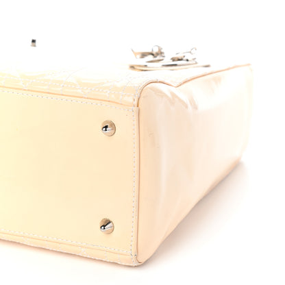Christian Dior Patent Cannage Medium Lady Dior Beige 9 of 12