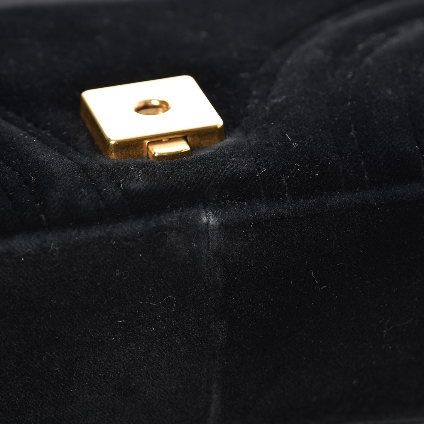 Velvet Matelasse Mini GG Marmont Shoulder Bag Black