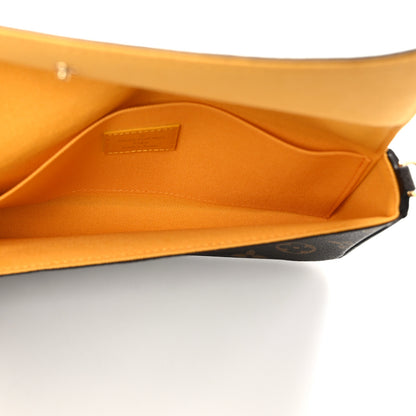 Louis Vuitton Monogram 2022 Christmas Animation New York Soho Pochette Felicie Chain Wallet Yellow 6 of 9
